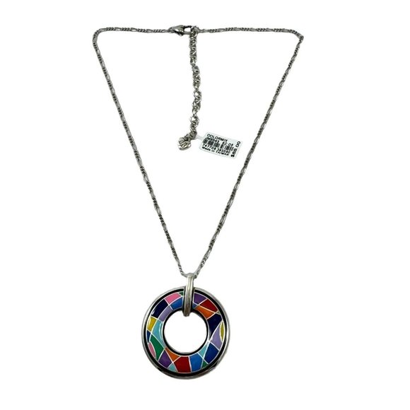 Brighton Colormix Reversible Necklace Pendant and Matching Link Bracelet NEW - Picture 2 of 10